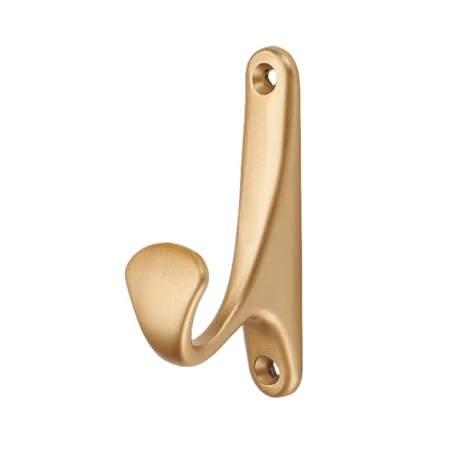 Gancho de aleación de zinc Gancho de metal dorado negro simple Pared Decoración del hogar Perchero Porche Sala de estar Hardware Armario Percha para bata, Aleación de zinc dorado, uno