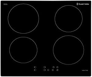 Russell Hobbs RH60IH401B Black Glass 59cm Wide, 4 Zone Induction Hob with Touch Control, Free 2 Year Guarantee
