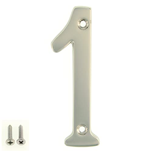 Zhong Hardware A200 4 Inch Brass Matt Nickel Plated House Number 1/Zhongwang Hardware A200 Número De Casa De Latón Niquelado Mate De 4 Pulgadas 1 #TOP5
