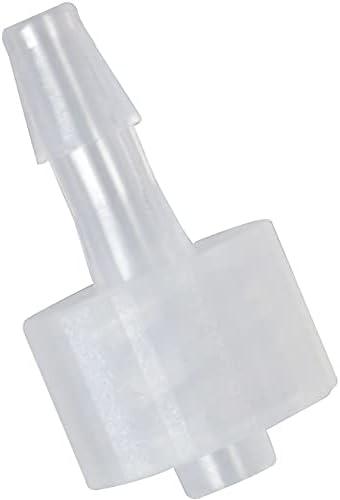 MEETOOT 10pcs Luer-to-Barb Adapter Male Luer with Lock Ring 1/8" Hose Barb Screw Quick Connector Plug 3.2mm for Laboratory Biochemical/Analytical Instruments and Food Machinery