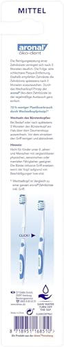 aronal Zahnbürsten Wechselköpfe öko-dent mittelhart 3 Stück– Wechselköpfe für die aronal öko-dent Zahnbürste – für eine effektive Zahnreinigung und 72 % weniger Plastikverbrauch – Bild 4