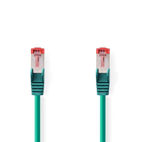 NEDIS Cat 6 Kabel - RJ45 Stecker - RJ45 Stecker - S/FTP - 15.0 m - Rund - LSZH - Grün - Label