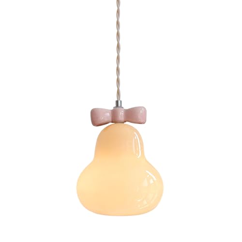 Lampe à suspension en verre en forme de poire éclaire petit espace