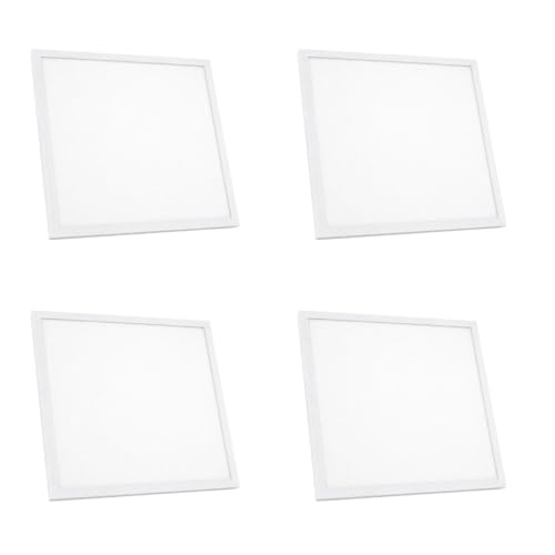 Image of 40W LED Panel Light 2x2 Feet Cool White, Square Ceiling Panel Light, Surface Mounted LED Light for Office, Shop, School, Hospital, Commercial Buildings & Home Lighting (Pack of 4)