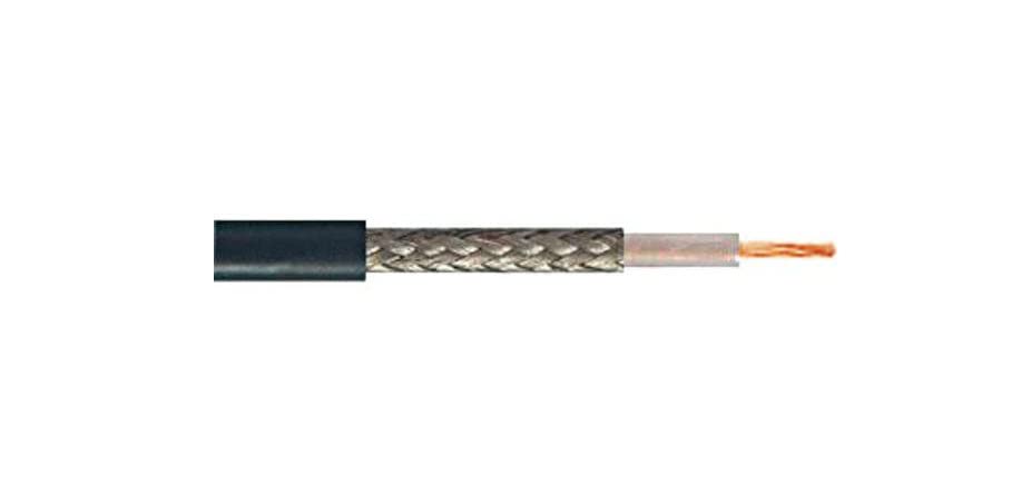 Generico ECI ELETTROFORNITURE 50.C0174R Cavo coassiale Tipo RG174 Norme MIL (In Rame) M100m - NERO - Made in Italy