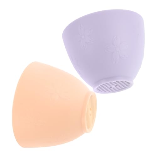 BESTYASH 2 Cuencos Para Mezclar De Silicona Con Forma De Flor De Cerezo, Cuenco Suave Y Flexible Para Agitar, Cuenco De Preparación Para Faciales Diy, Cuidado De La