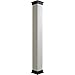 Ekena Millwork COLUKP08X192IRUF Knotty Pine Endurathane Faux Wood Non-Tapered Square Column Wrap w/Faux Iron Capital & Base Rustic Columns, 8"W x 16