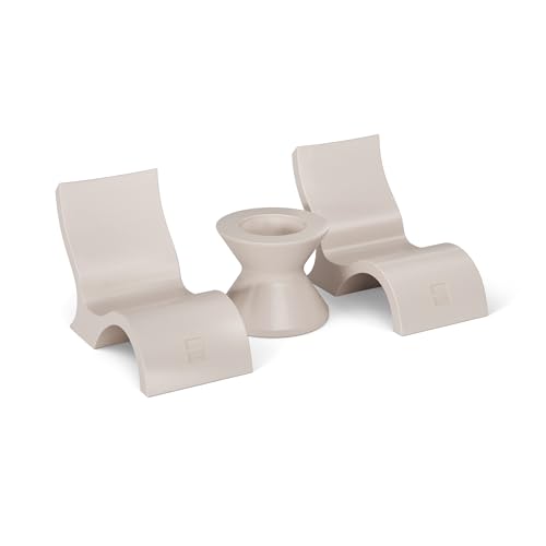 Image of Ledge Lounger Pool Lounge Chairs, Lowback, Set of 2 with Table