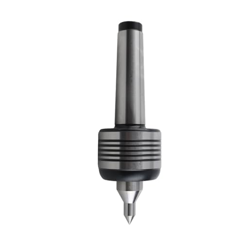 Centro vivo MT4 de acero al carbono con triple rodamiento y punto a 60° para torno CNC 4