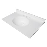 Wimbeldon 37 in. Solid Surface Vanity Top Glossy White