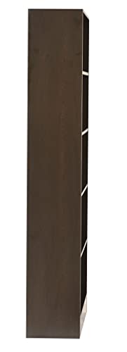 Image of DeckUp Muvo 5-Shelf Engineered Wood Book Shelf and Display Unit (Dark Wenge, Matte Finish)