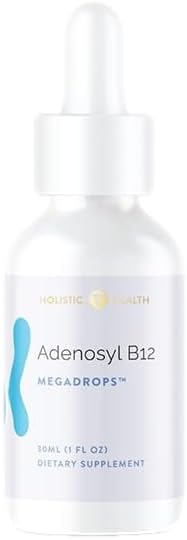 Holistic Health Adenosyl B12 Vitaminas líquidas Mega gotas Vitamina B12 gotas para una mayor absorción oral suplementos energéticos para el máximo