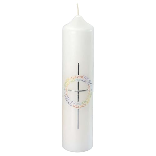 Holyart Velas, cirios, velones: Vela Bautismo peces arco iris 265x60 mm