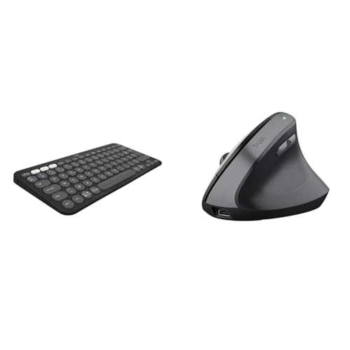 Logitech Pebble Keys 2 & Trust Yuno Ergonomique sans Fil - vue 3
