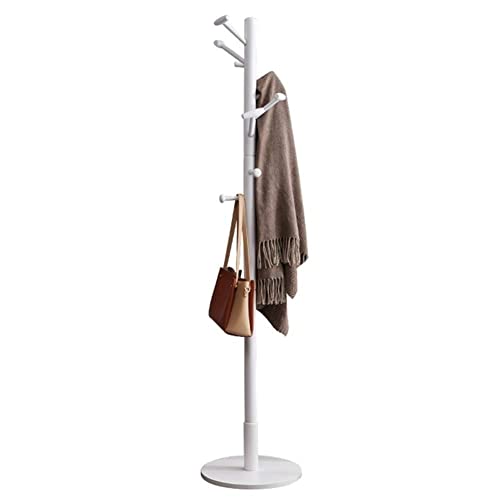 UIONBUN Perchero Perchero Perchero Perchero for árbol Soporte for paraguas, pie de madera de haya Adecuado for entrada, sala de estar, dormitorio, pared de oficina (color: blanco) (Blanco)(White)