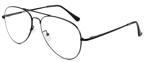 Image of Roshfort Lucky Bhaskar Zero Power Blue Cut Computer Glasses | Anti Glare, Lightweight & Blocks Harmful Rays | UV Protection Specs | Men & Women | Large | German101