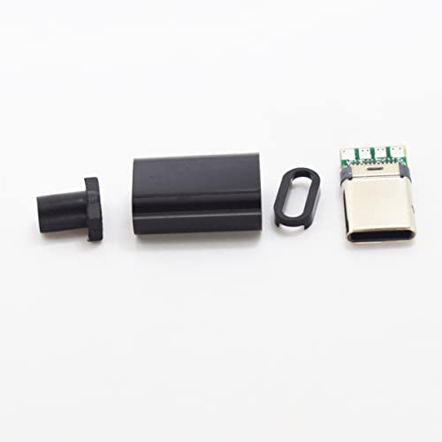 100sets-Black-Type-C-USB-31-C-Male-Plug-Connector-DIY-Phone-Data-Power-Connector-Solder-Housing-Cover