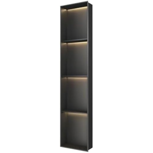 Bathroom Wall Niche Stainless Steel Shower Caddy with LED Light TopMount Organizer Recessed Storage Shelf for Bathroom Modern