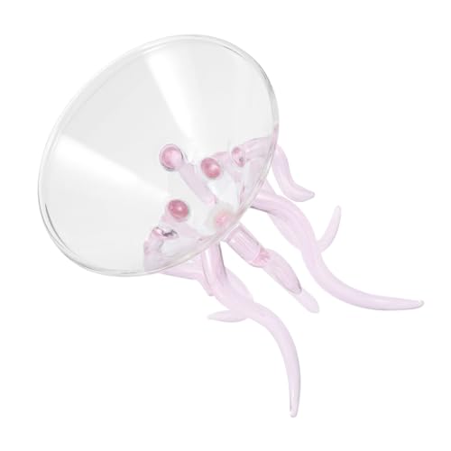 TEHAUX Vaso de Cóctel Vintage con Forma de Rosa Vidrio de Borosilicato Resistente Copa Divertida para Bebidas Fiestas Bares y Reuniones Familiares Reutilizable