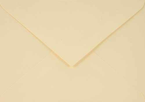 Netuno 500 Vanilla Coloured envelopes DIN C6 114x162mm 4.49x6.39 inches 115gsm Sirio Color Paglierino Pointed gummed Flap no Window for Wedding Invitation Birthday Greeting Cards Flyers Christmas DIY โ image 1