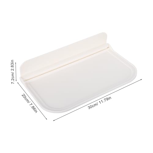 Estante de almacenamiento plegable con bordes lisos en material hips blanco 3