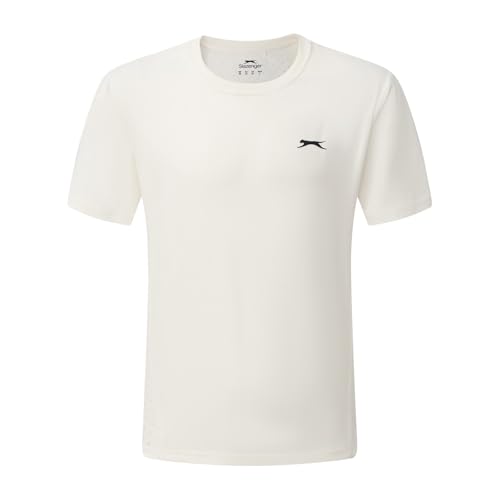 Image of Slazenger Mens Perf Tennis Short Sleeve Performance T-Shirt White