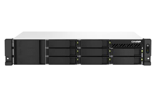 Qnap Ts-864Eu-Rp-8G-Us 8 Bay High-Speed Short Depth Rackmount Rackmount Nas With Dual-2.5Gbe, Intel Celeron Cpu, 8Gb Ddr4 Memory And 2.5Gbe (2.5G/1G/100M) Network Connectivity (Diskless)