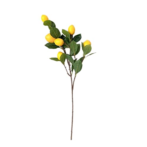 Cyrank Artificial Lemon Tree Branches, Lemon Centerpieces for Tables Artificial Lemons That Look Real Lemon Kitchen Decor Fake Lemon Decor Farmhouse Style Home Table Centerpiece