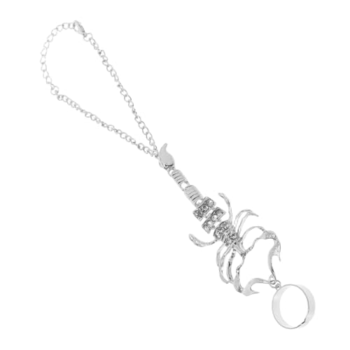 Pulsera Anillo escorpión Estilo Punk Cadena 3D joyería de Mano estéreo para Mujeres