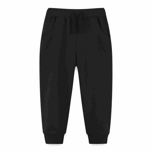 Boys Cotton Sweatpants Drawstring Jogger Pants Kids Girls Active Joggers Pull On Trousers Athletic Casual Basic Bottoms2
