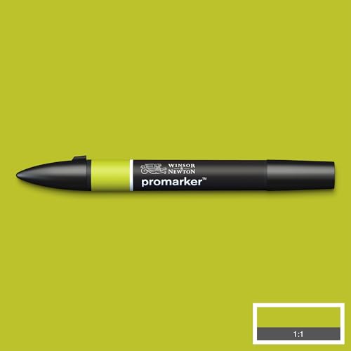 Image of Winsor & Newton Promarker, Alcohol Based Markers, Pear Green (Y635), Double Tipped Drawing Marker Set for Artists, Graphic Designers, Illustrators - Chisel & Fine Twin Tip, Streak Free Coverage