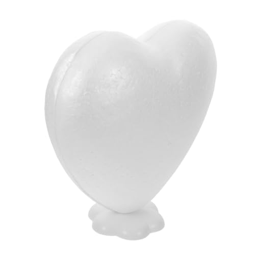 Gogogmee Heart Shaped Polystyrene Foam Model With Base Blank DIY Craft Sculpture For Wedding Valentine Christmas Decorations And Floral Arrangements