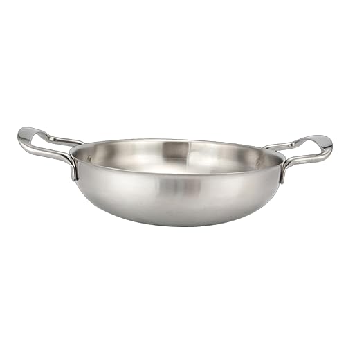 iplusmile Sartén Inoxidable de Cacerola y Portátil para Cocinas de Inducción y Uso Diario con Mangos Fríos y Acabado