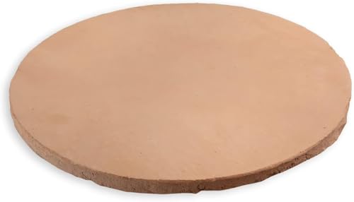 Megashopitalia Galleta de casapulla con piedra refractaria para pizza, horno y horno Saputo, fabricada en Italia (redonda, diámetro 33/33 x 1,8 cm)