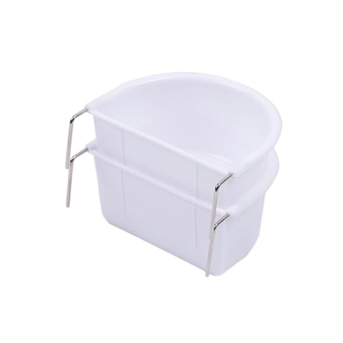 ï¼«ï¼¬ï¼«ï¼£ï¼­ï¼³ 2Pcs Bird Feeding Dish Sturdy Hanging Feeding Bowl Easy to Install Bird Food Tray Bird Cage Accessories for Conures Lovebirds, 10.9cmx9.8cmx5.4cm, Optional