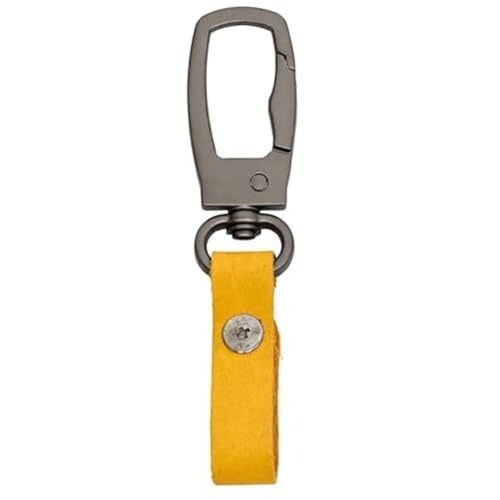 Image of THE MEN THING - Stylish Multicolor Stainless Steel Keychain for Men & Boys (FORGECLIP MUSTARD YELLOW)