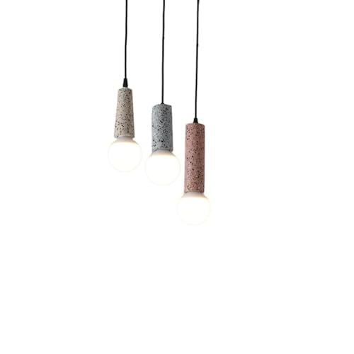 Lámpara colgante de cemento gris gris con cable ajustable de 20x6 cm para techos modernos 4