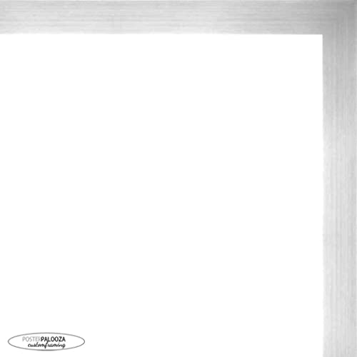 13.5X40 Frame Silver Pewter Wood Picture Panoramic Frame - Picture Frame Includes Uv Acrylic, Foam Board Backing, & Hanging Hardware Included Panoramic Poster Frame #TOP1