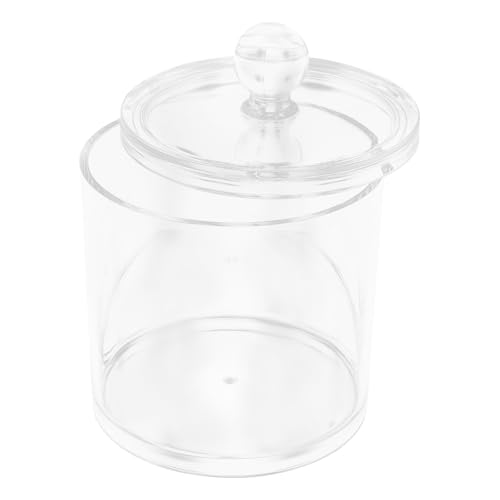 HAPINARY Organizador Grande Acrílico Tapa para Bastoncillos y Discos Desmaquillantes, Caja de Almacenamiento para Baño y Dispensador Práctico para Uso Diario