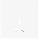 Busch-Jaeger 1789 H-44M Wippe für Schalter/Taster, Busch-art linear®, einteilig, Symbol Heizung, rote Kalotte, studioweiß matt (2CKA001751A3358)