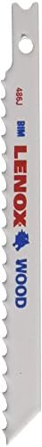 Lenox Tools 20652F486J U-Shank Bi-Metal Wood Cutting Jig Saw Blade, 4-Inch x 3/8-Inch x 6 TPI, 5-Pack