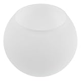 HOOWIFFY Lampada a Sospensione Paralume in Vetro Bianco Latte Doppia Apertura, Forma Rotonda Contemporanea, Facile da Pulire, per Interni Dimensioni 12x12x12 Cm