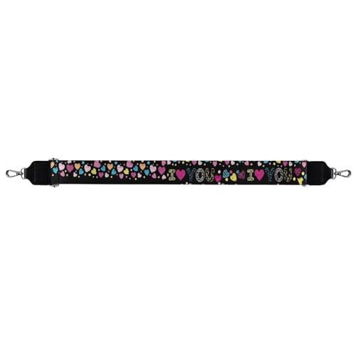 Image of TODIYADDU I Love You Guitar Straps for Crossbody Colorful Love Heart Purse Strap Replacement Straps for Handbags for Girlfriend Women Bag Straps for Canas Bag Handbag Computer Bag Camera Bags Gifts