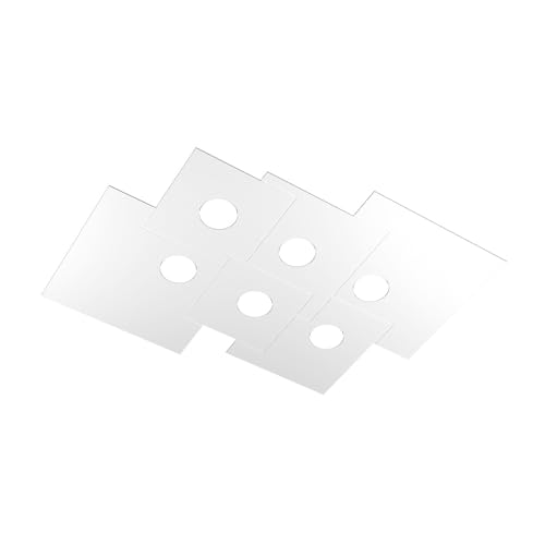 Plafonnier moderne métal blanc cintré 6 lumières LED : adieu zones d'ombre