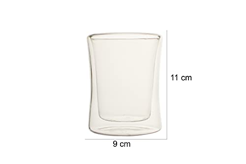 Image of Double Walled Glass Mugs,Borosilicate Glass Cups,for Tea,Coffee,Latte,Cappuccino,Espresso (17A Pack of 1)