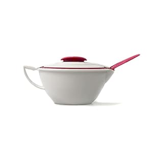 Tupperware Geïsoleerde server Sauciere 400 ml + pollepel wit BlackBerry 37642
