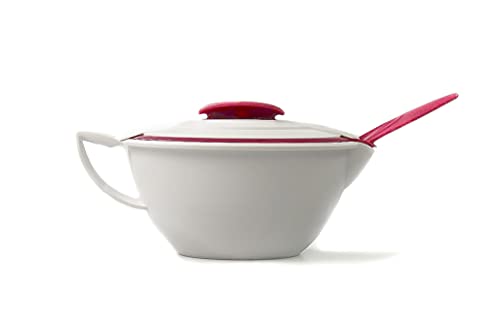 Tupperware Geïsoleerde server Sauciere 400 ml + pollepel wit BlackBerry 37642