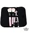 PUEEN 5 Piece Pink Synthetic Hair Travel Makeup Brush Set in Travel Bag - Includes 8 Different Brushes-BH000008