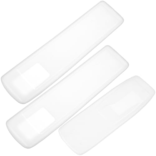 NOLITOY 3stücke Transparente Silikon Fernbedienungsabdeckungen Für Tv Und Klimaanlage Einfacher Schutz Hohe Transparenz Anti-Staub Und Kratzfest...