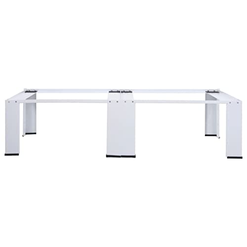 GOLINPEILO Double Washing Machine Stand,Heavy Duty Laundry Pedestal for Washer andDryer Without Drawer,Raises Your Washer&Dryer,Stand Steel,Home Appliance Stand, 54.5\"x27.2\"x12.8\"